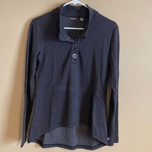 Merrell Gray Indira Snap Button Geometric Print Shirt